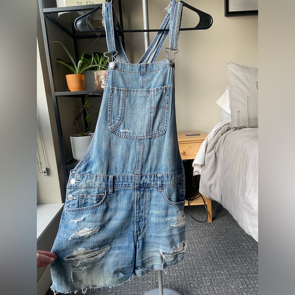 American Eagle overall shorts
